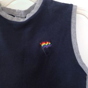 Vintage Rainbow Flag Embroidered Top